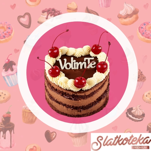 Mini Gift Cake za poklon na roze pozadini