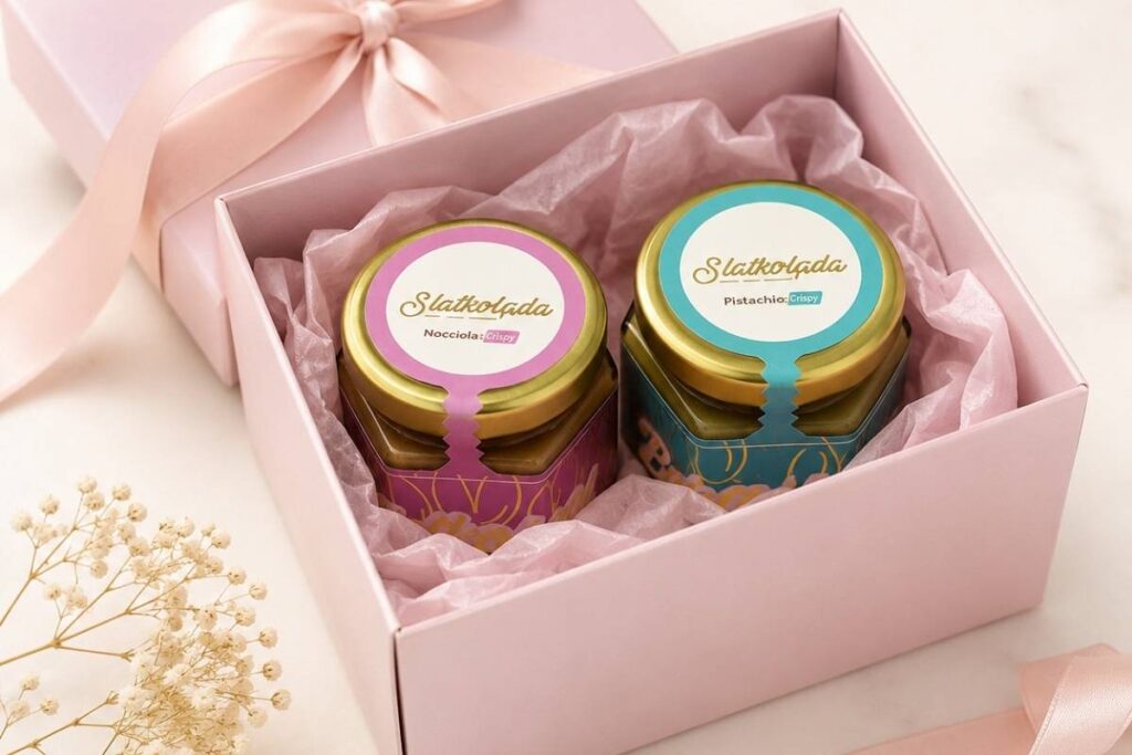 Gift box Slatkolada 2 krema u roze kutiji