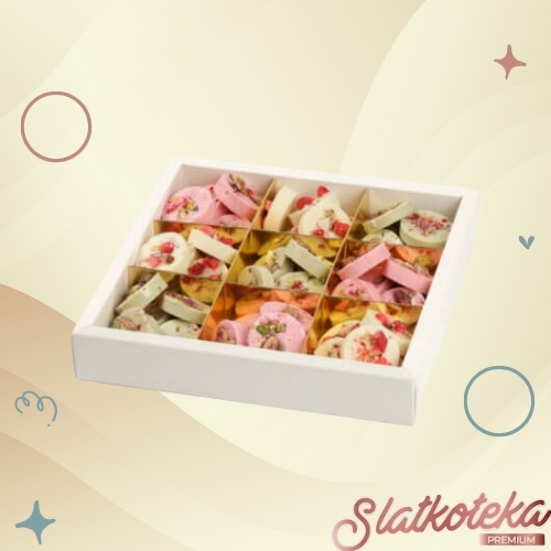 Mix čokolada u premium kutiji svetla pozadina